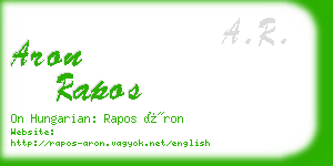 aron rapos business card